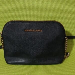 Michael Kors Black Crossbody Bag with Gold Chain
